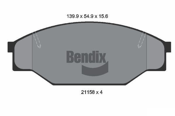 BENDIX Braking BPD1756: Stabdžių kaladėlės