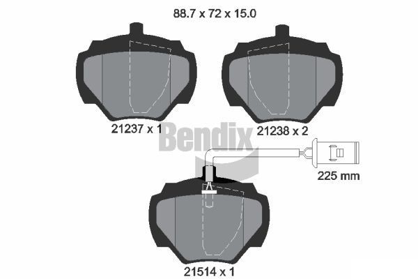 BENDIX Braking BPD1770: Piduriklotsid
