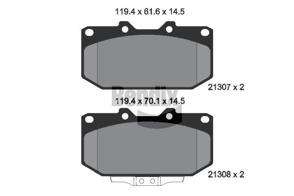 BENDIX Braking BPD1779: Plăcuțe de frână