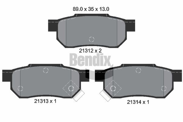 BENDIX Braking BPD1780: Piduriklotsid