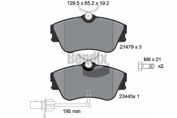 BENDIX Braking BPD1799: Plăcuțe de frână cu suruburi etrier