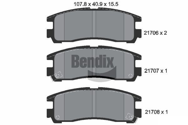 BENDIX Braking BPD1835: Piduriklotsid