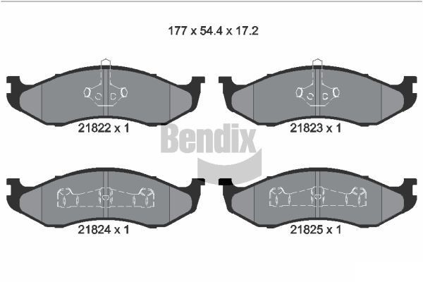 BENDIX Braking BPD1849: Piduriklotsid
