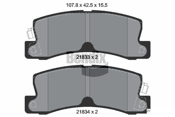 BENDIX Braking BPD1850: Piduriklotsid