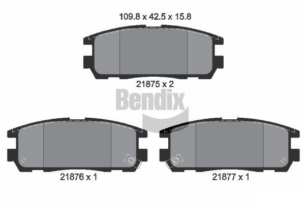 BENDIX Braking BPD1856: Piduriklotsid