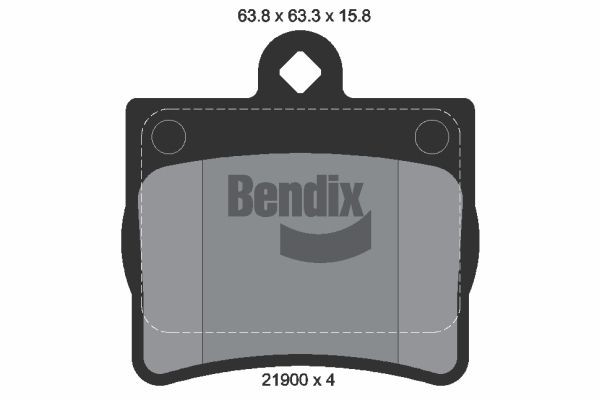 BENDIX Braking BPD1860: Stabdžių kaladėlės