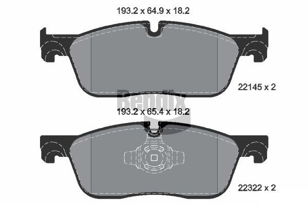 BENDIX Braking BPD1874: Piduriklotsid