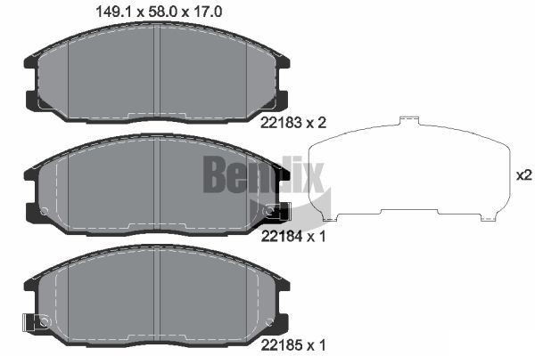 BENDIX Braking BPD1877: Piduriklotsid