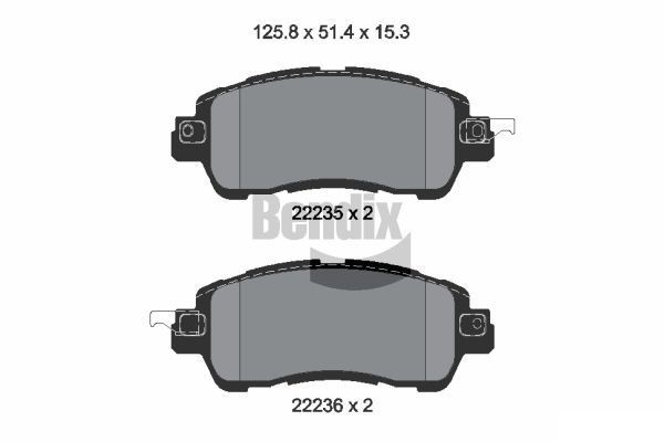 BENDIX Braking BPD1879: Piduriklotsid koos lisadega