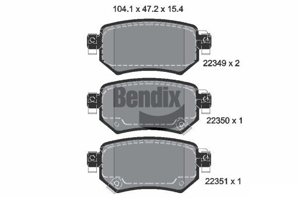 BENDIX Braking BPD1884: Piduriklotsid