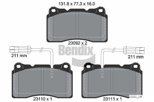 BENDIX Braking BPD1917: Plăcuțe de frână