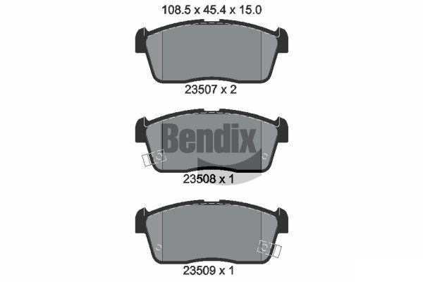BENDIX Braking BPD1996: Plăcuțe de frână