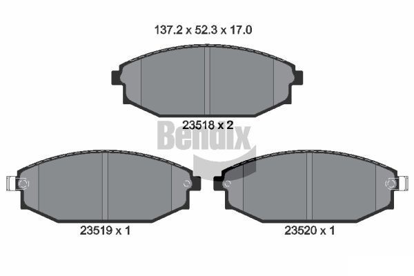 BENDIX Braking BPD2000: Plăcuțe de frână
