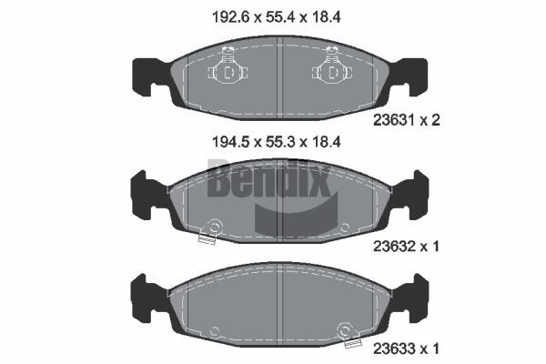 BENDIX Braking BPD2019: Plăcuțe de frână