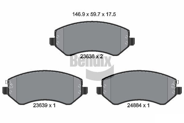 BENDIX Braking BPD2020: Plăcuțe de frână