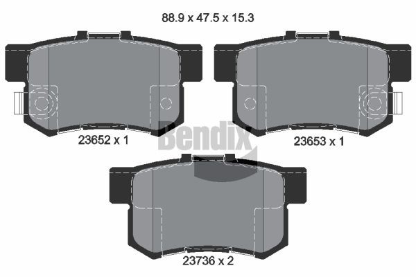 BENDIX Braking BPD2024: Piduriklotsid
