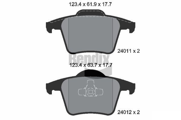 BENDIX Braking BPD2077: Piduriklotsid
