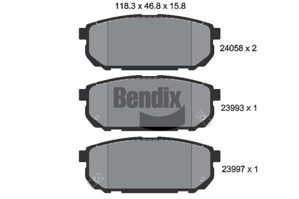 BENDIX Braking BPD2085: Plăcuțe de frână