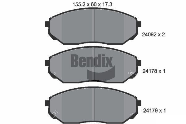 BENDIX Braking BPD2093: Plăcuțe de frână