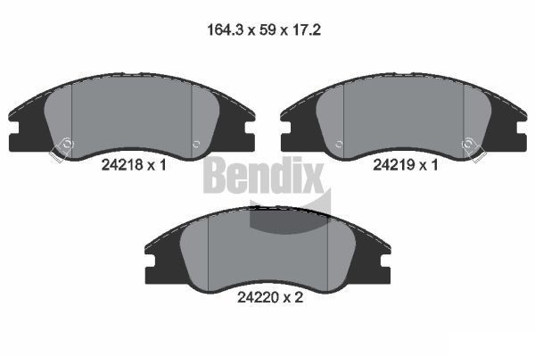 BENDIX Braking BPD2106: Piduriklotsid