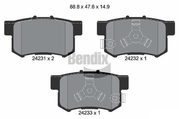 BENDIX Braking BPD2109: Plăcuțe de frână