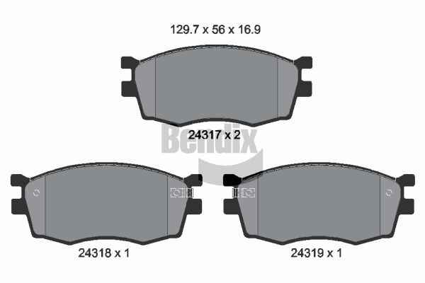 BENDIX Braking BPD2127: Piduriklotsid