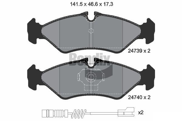 BENDIX Braking BPD2192: Plaquettes de frein