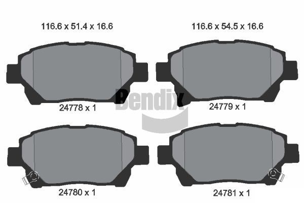 BENDIX Braking BPD2195: Piduriklotsid