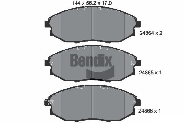 BENDIX Braking BPD2202: Bremseklosser
