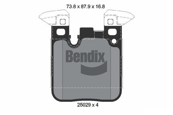BENDIX Braking BPD2219: Piduriklotsid vastukaaluga
