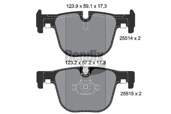 BENDIX Braking BPD2246: Piduriklotsid