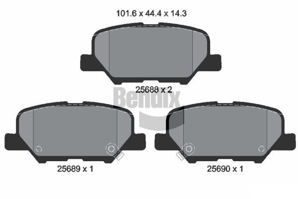 BENDIX Braking BPD2259: Remblokken