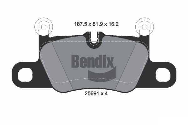 BENDIX Braking BPD2260: Plăcuțe de frână cu greutati de echilibrare