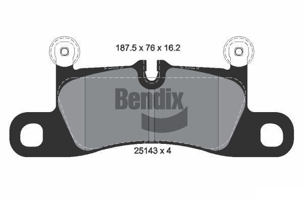 BENDIX Braking BPD2321: Piduriklotsid vastukaaluga