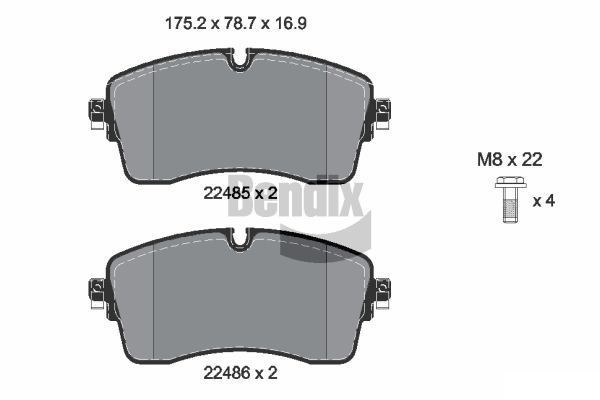 BENDIX Braking BPD2356: Plăcuțe de frână cu suruburi etrier