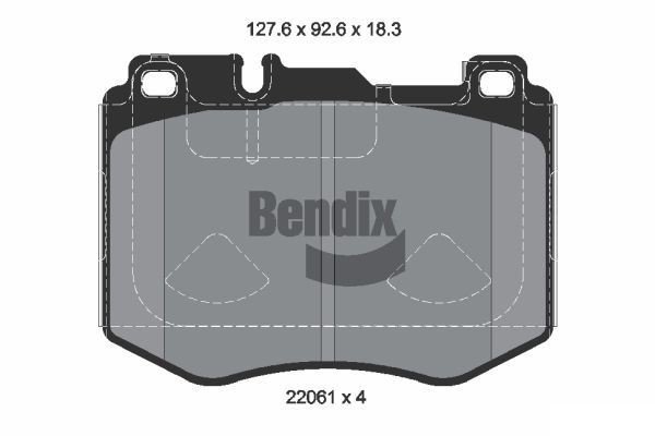 BENDIX Braking BPD2357: Plăcuțe de frână cu acceasorii