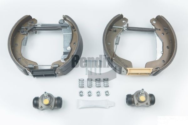 BENDIX Braking BXK1059: Piduriklotside komplekt Shoe Kit Pro koos rattapiduri silindriga, koos paigalduselemendiga