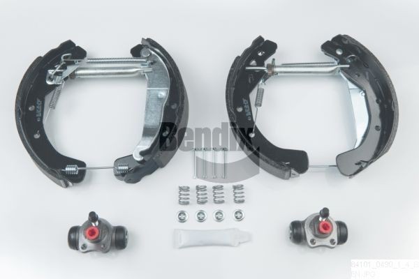 BENDIX Braking BXK1082: Piduriklotside komplekt Shoe Kit Pro koos rattapiduri silindriga, koos paigalduselemendiga