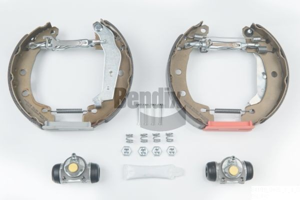 BENDIX Braking BXK1087: Piduriklotside komplekt Shoe Kit Pro koos rattapiduri silindriga, koos paigalduselemendiga