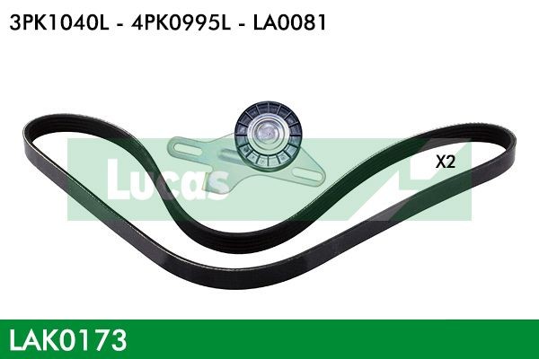 LUCAS LAK0173: Σετ ιμάντων poly-V