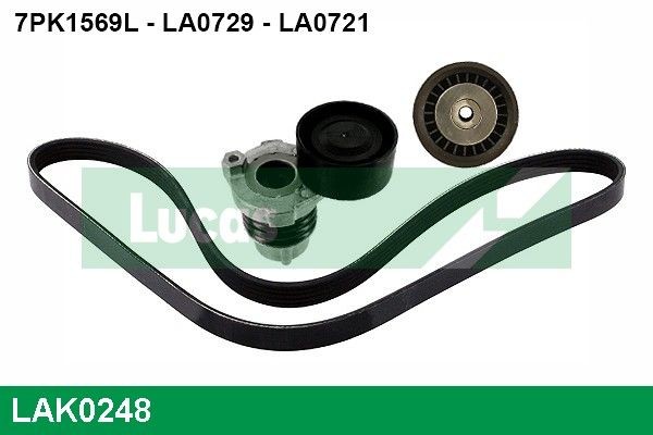 LUCAS LAK0248: V formos rumbuotas diržas, komplektas