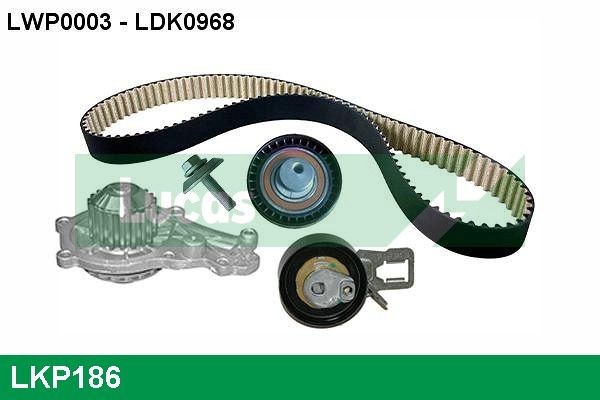 LUCAS LKP186: Veepump + hammasrihmakomplekt Hamm.hulk: 141, Laius: 20mm