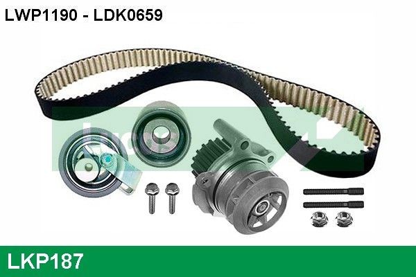 LUCAS LKP187: Veepump + hammasrihmakomplekt Hamm.hulk: 120, Laius: 30mm