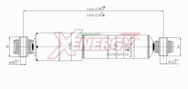 AP XENERGY X100444: Amortisseur Essieu arrière, Pression d'huile, Amortisseur télescopique