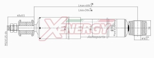 AP XENERGY X296344: Amortizor puntea spate, presiune gas, Telescop - amortizor