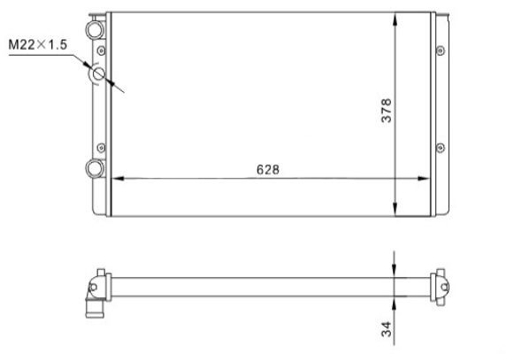 HART 600 522: Radiator, racire motor