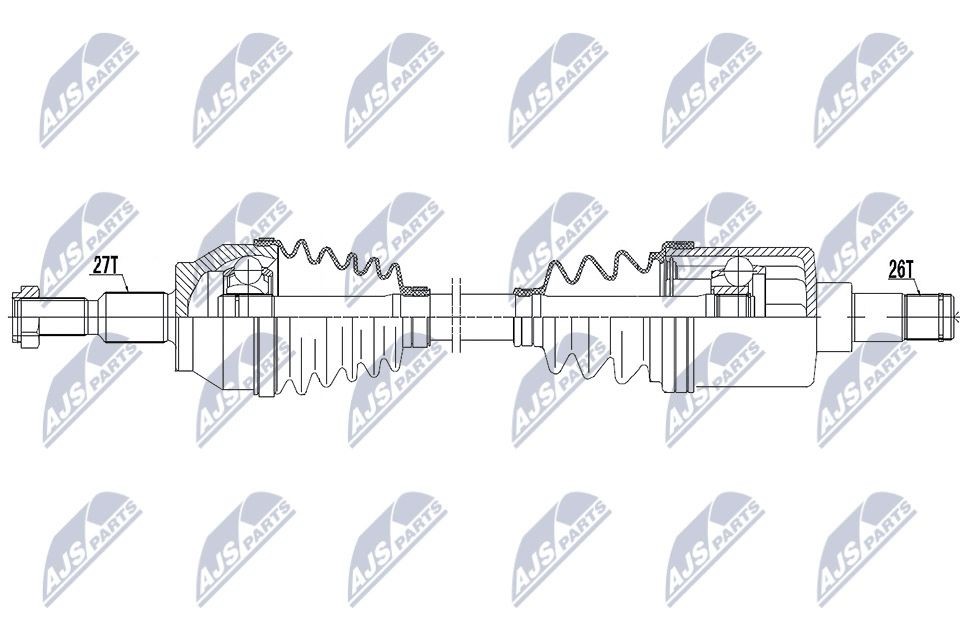 NTY NPW-FR-129: Veovõll esisild vasakul, 640mm