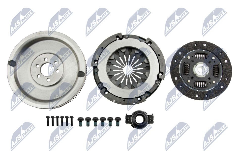 NTY NZS-VW-011: Kit ambreiaj cu placa de presiune ambreiaj, cu volanta, cu disc ambreiaj, cu set suruburi, cu rulment presiune