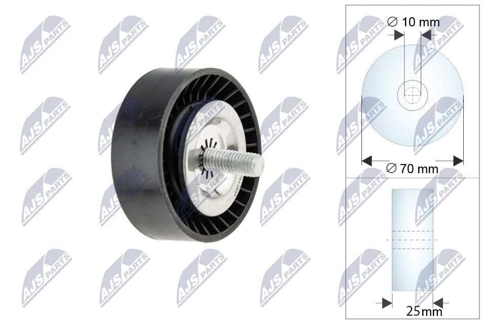 NTY RRK-CH-004: Seade- / juhtrull, soonrihm Ø: 70mm