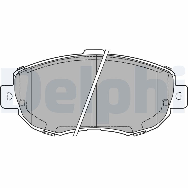 DELPHI LP1140: Plăcuțe de frână fara accesorii, fata tabla anti-scartait